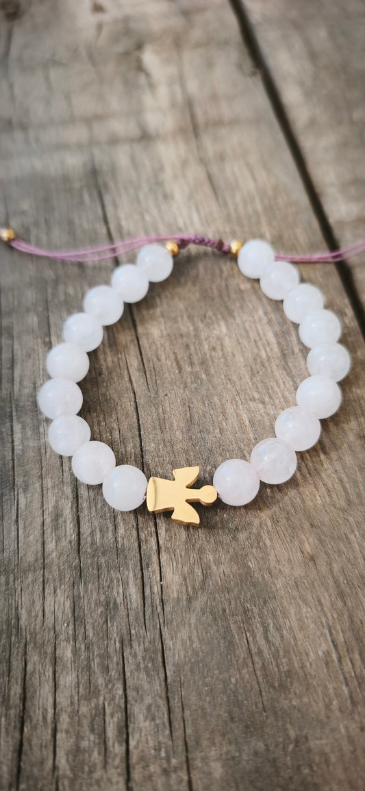 Bracelet - quartz rose ange