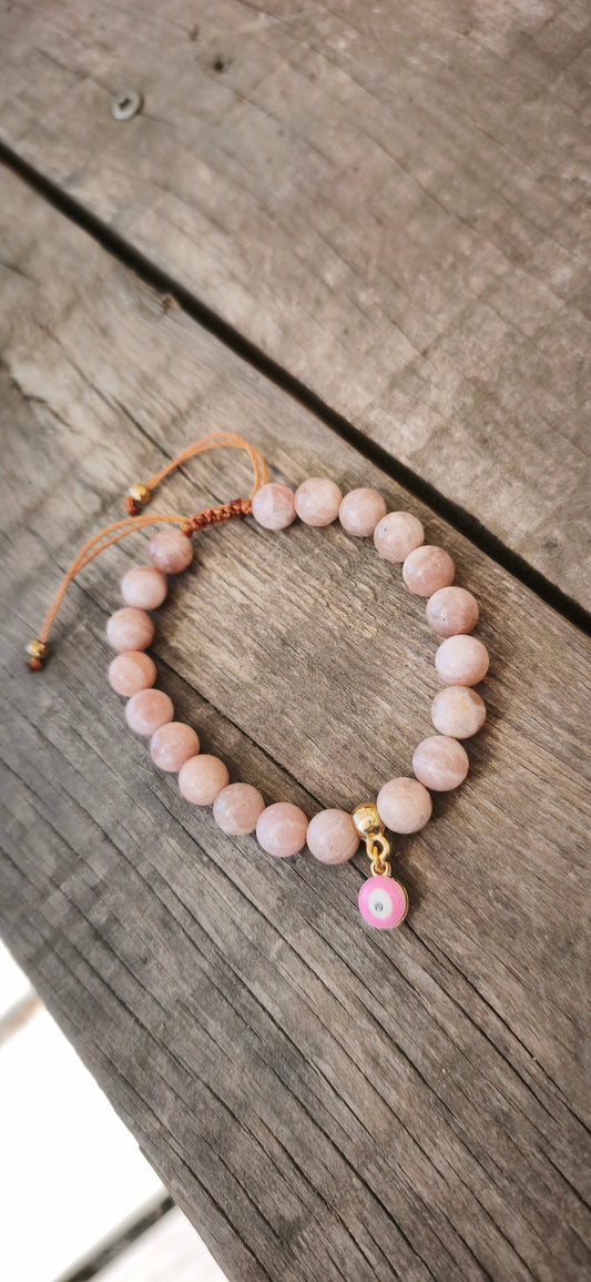 Bracelet - Pierre de Soleil oeil de protection