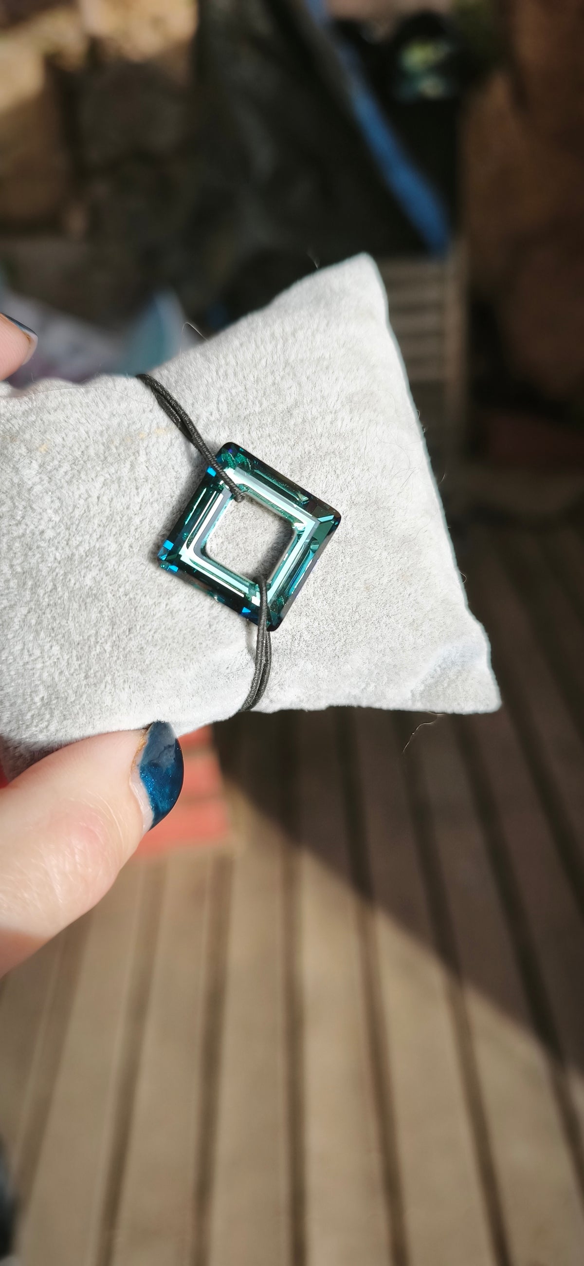 Bracelet - "Cristal" square blue