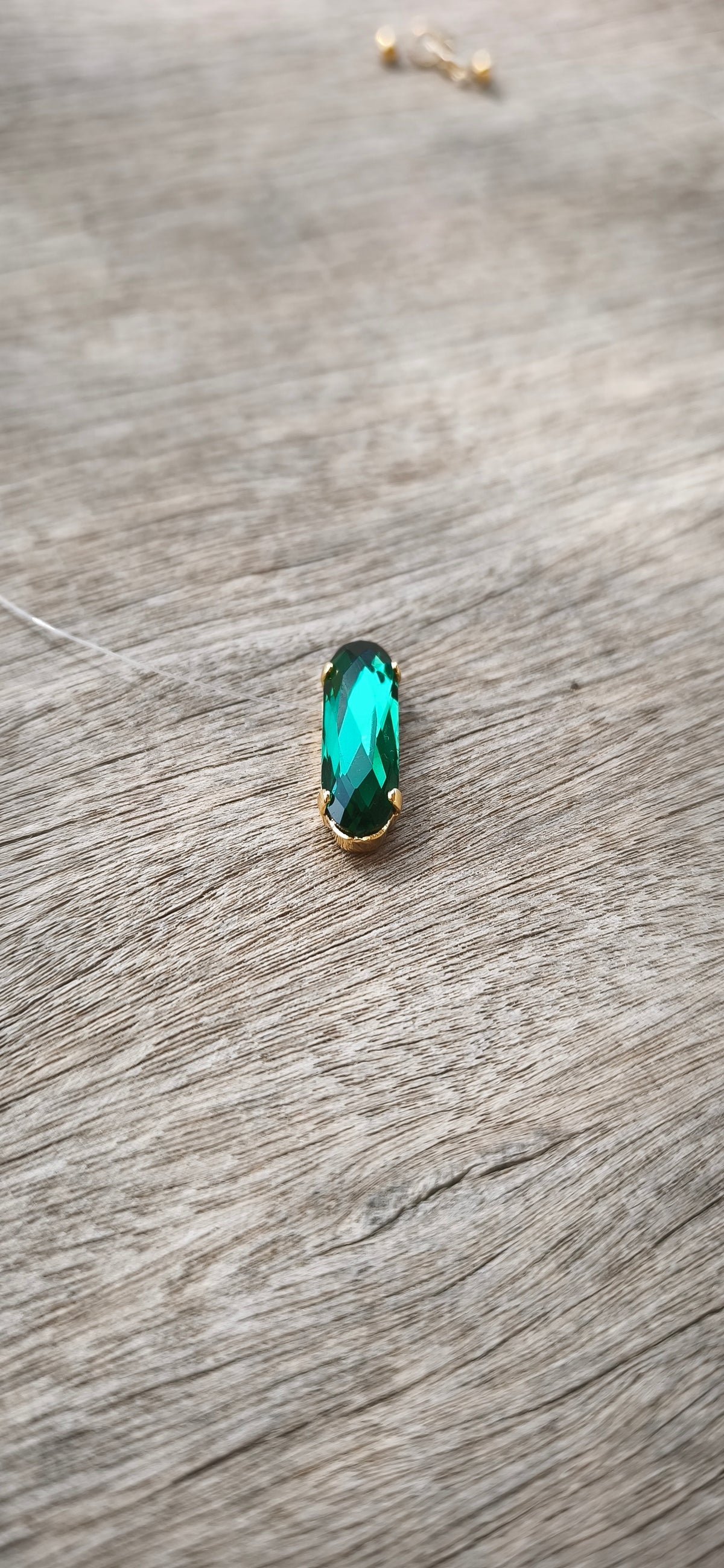 Collier Cristal - Ovale Vert Emeraude