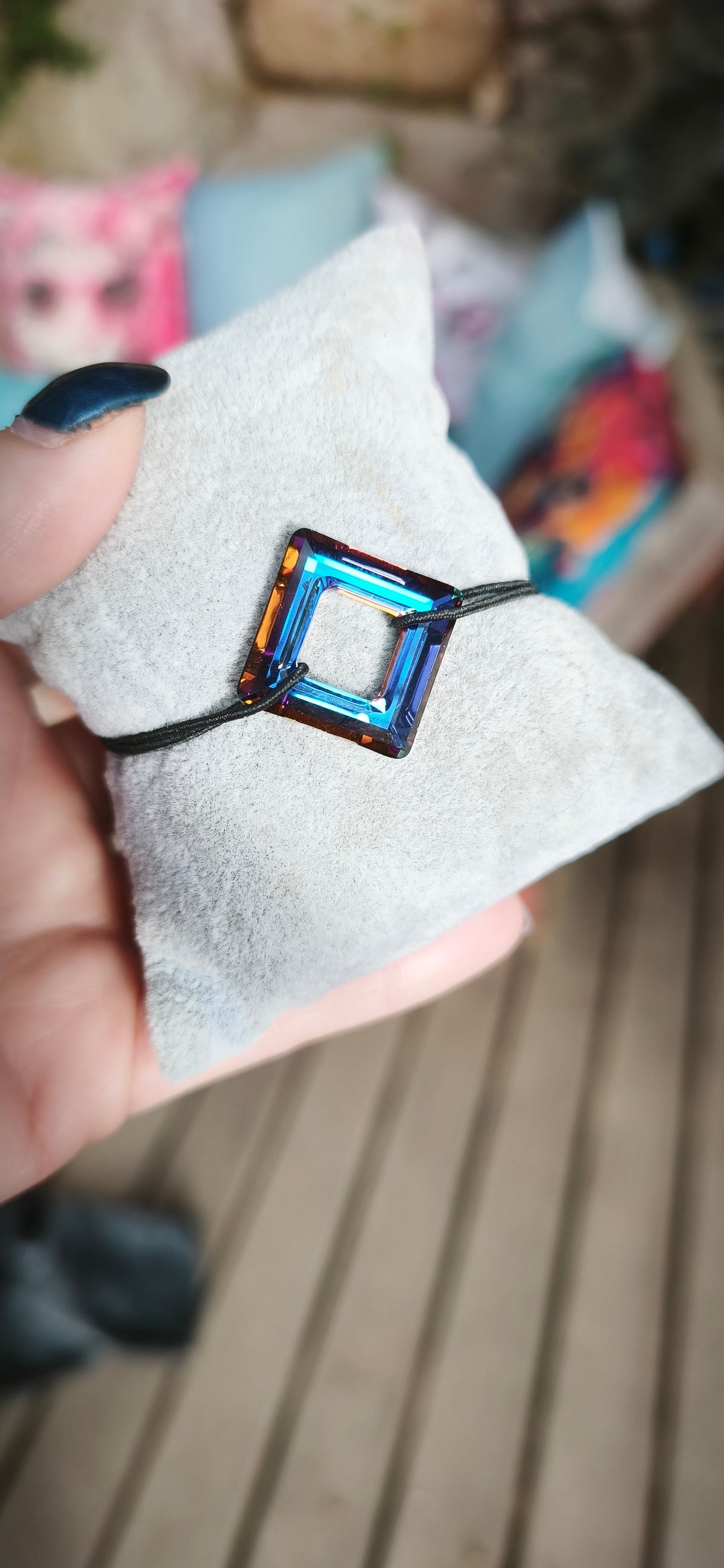 Bracelet - "Cristal" square volcano