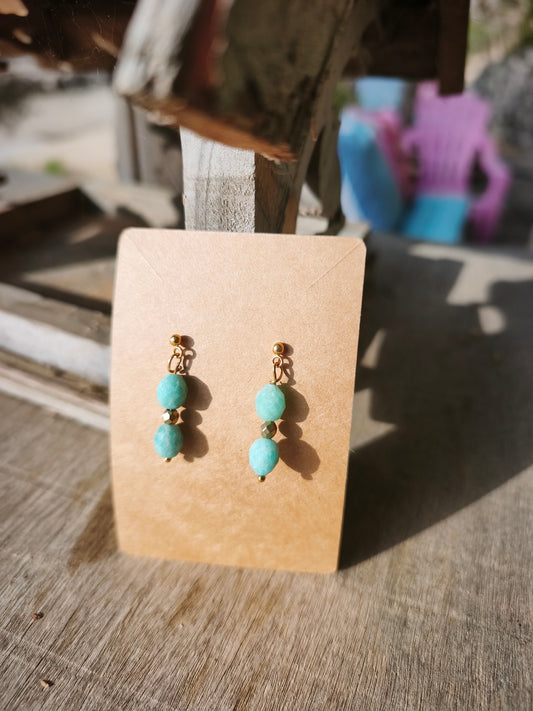 Boucles d'Oreilles - Amazonite