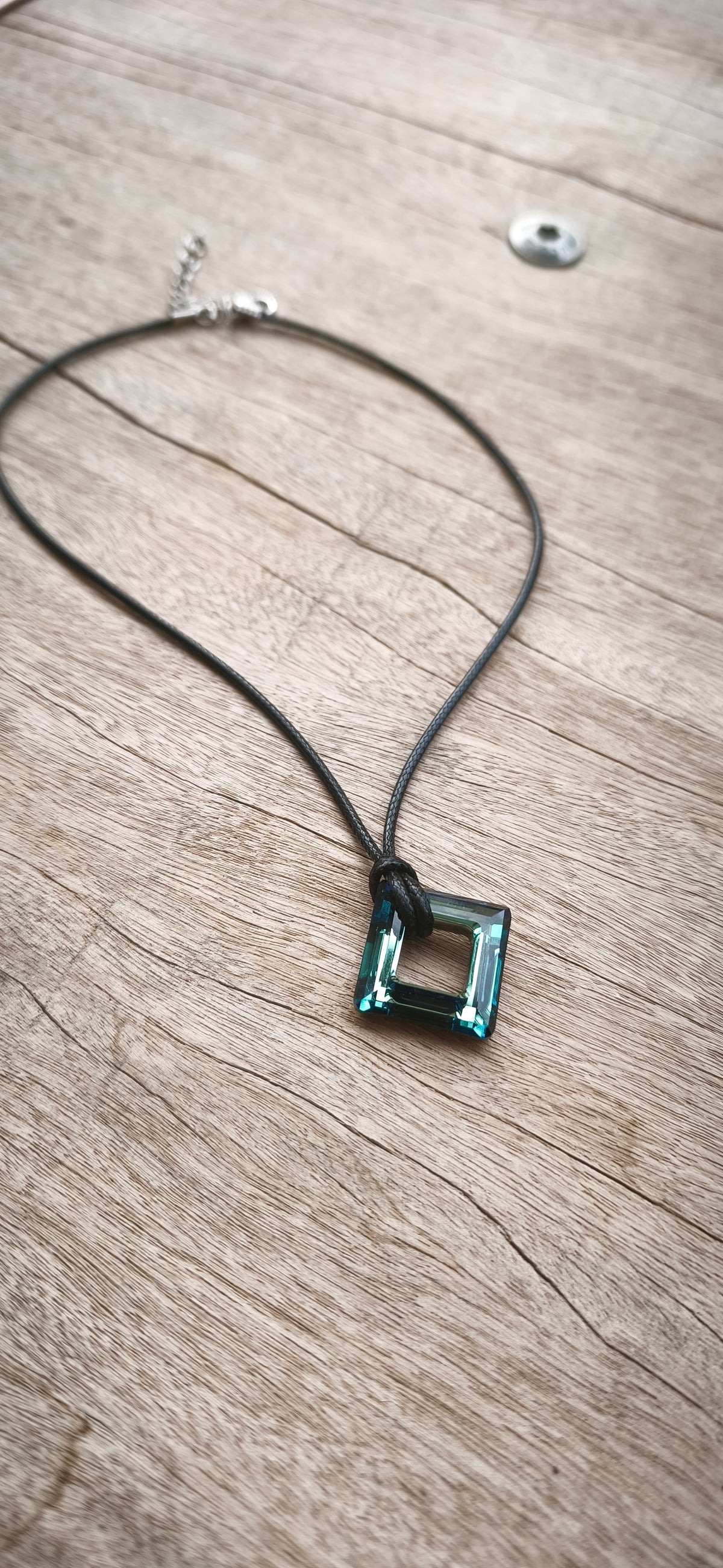 Collier Cristal -  square blue