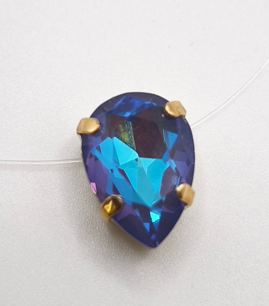 Collier - "Cristal" Goutte Violine
